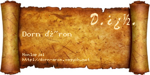 Dorn Áron névjegykártya