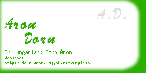aron dorn business card